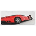 thumbnail image 1 of Manly Kitchen Mat, Red Super Sports Car Lifestyle Automobile Transport Modern Urban City Life Theme, Plush Decorative Kitchen Mat with Non Slip Backing, 47" X 19", Red White Black, by Ambesonne, 1 of 1