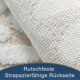 thumbnail image 3 of Alfombrilla de baño con diseño de flores blancas y beige, color caqui, 50 x 80 cm, antideslizante, de microfibra suave, lavable a máquina, duradera, súper absorbente para sala de estar, 3 of 5