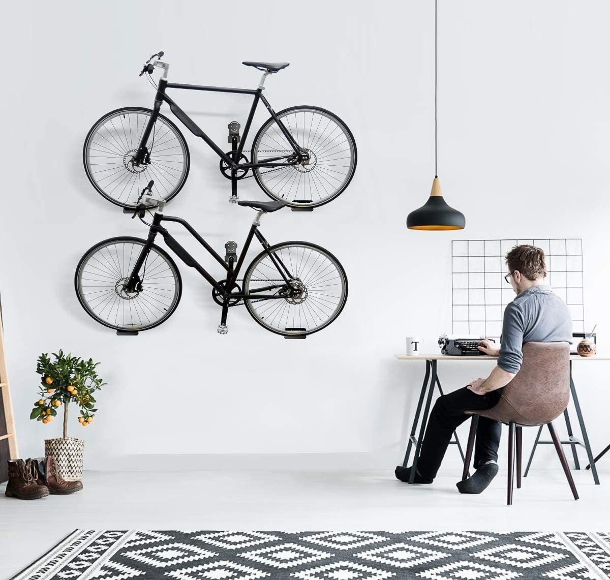 Horizontal Indoor Storage Bike Rack for 