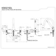 thumbnail image 4 of Kingston Brass KS83215DL Three Handle Roman Tub Filler with Hand Shower, 4 of 4