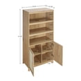 thumbnail image 3 of Manhattan Comfort Sheridan Engineered Wood Bookcase Cabinet in Natural Set of 2, 3 of 9