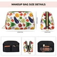 thumbnail image 2 of vegetable Eggplant Makeup Bag, Large Capacity Travel Cosmetic Bag for Women Girls- Travel Toiletry Bag Leather Portable Waterproof Makeup Case Organizer with Handle, 2 of 4