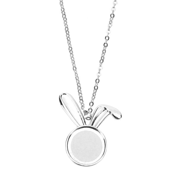 Jiyike 2pcs Portable Easter Pendant Holiday Necklace Festival Neck Chains Rabbit Shape Necklace