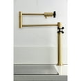thumbnail image 3 of Kingston Brass KS4707PKX Duchess Deck Mount Pot Filler Faucet, Brushed Brass, 3 of 7