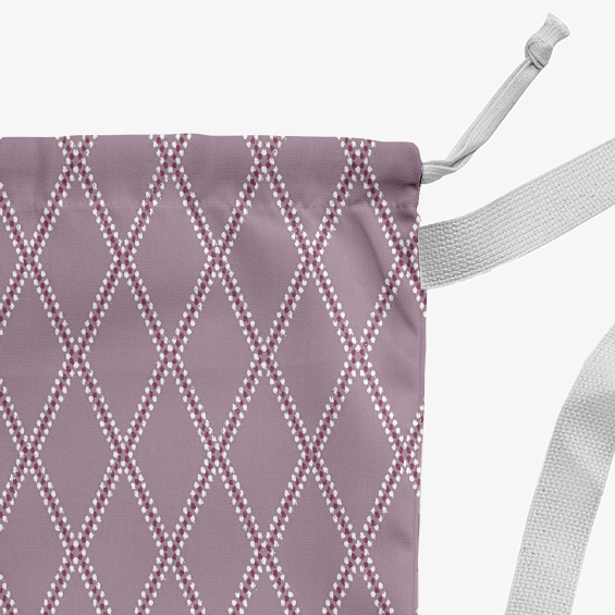 Simply Daisy Diamond Dots 18 x 29 in Purple Laundry Bag