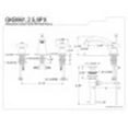 thumbnail image 2 of Kingston Brass GKB961PX Widespread Bathroom Faucet, Polished Chrome, 2 of 2