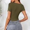 thumbnail image 5 of Beach Vacation Clothes for Women Crop Bras Women Girl Customize Tops Copper Stripe Top And Shirts for Cowl Neck Top Chicken Tops plus Size Compression Crop Corsets Su Green L, 5 of 7