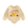 thumbnail image 7 of Douhoow Autumn Halloween Baby Jumpsuit Infant Cartoon Pumpkin Letter Print Long Sleeve Bodysuit, 7 of 7