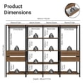 thumbnail image 4 of Madesa Garage Storage Rack with 4 Drawers, Open Shelves and Hanging Spaces 102"L Multiuse Modular Organization Cabinet for Tools - Black/Brown, 4 of 11