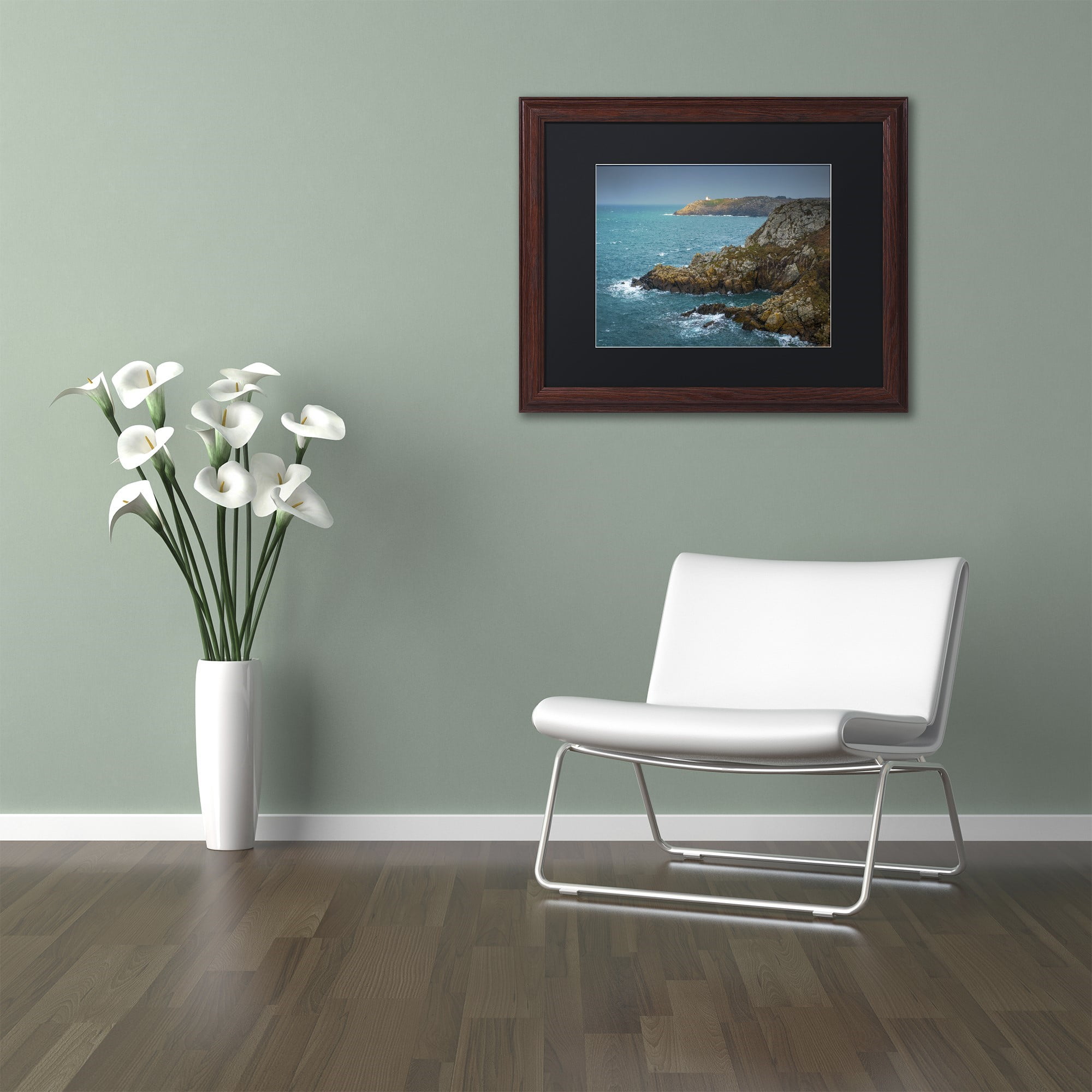 Trademark Fine Art "Land of Legend" Canvas Art by Mathieu Rivrin, Black Matte, Wood Frame