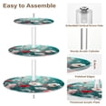 thumbnail image 2 of 3-Tier Acrylic Cupcake Stand Sturdy Dessert Display Cupcake Tower Cupcake Holder for Party Wedding Outdoor Picnic Beautiful Floral Pattern, 2 of 8