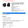 thumbnail image 2 of Front To Frame Sway Bar Bushing Kit - Compatible with 2002 - 2007 Jeep Liberty 2003 2004 2005 2006, 2 of 2