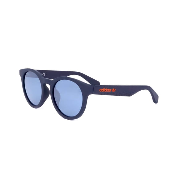 Adidas Originals OR0056-F 92X Unisex Sunglasses - Dark Blue Frame, Blue Mirror Lenses