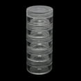 thumbnail image 1 of HLONK ✪ 5 Layer Stackable Bead Containers Small Item Plastic Round Clear Storage Jar Box, 1 of 18
