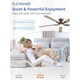 thumbnail image 4 of Ventilador de Techo ZMISHIBO 60" Dimmable 20W LED con Control Remoto y App, 4 of 9