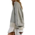 thumbnail image 2 of Women'S Pullover Sweaters Casual Long Sleeve Crew Neck Oversized Knitwear Chunky Knit Jumper Tops Color S, 2 of 6