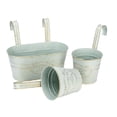 thumbnail image 1 of 3 piezas de macetas colgantes para colgar en la pared, cubos de flores, jardineras con barandilla para Gris azul, 1 of 9
