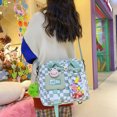 thumbnail image 3 of Bolsa Mochila de hombro a cuadros japonesa de gran capacidad para estudiantes (verde) Ehuebsd Nuevos Originales, 3 of 9