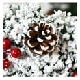 thumbnail image 6 of HomelyJoy 12in Outdoor Christmas Wreath Flocked with Berries, Elegant Rustic Front Door Decor, Weather-Resistant Holiday Wreath for Christmas Season, 6 of 6