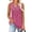 *Hot Pink, variant on Women's Plus Floral Button Front Henley Tank Top,Ladies Sleeveless Square Neck Pleated Blouse,Loose Fit Summer Tunic Top For Women,Green,XL-5XL