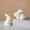 C, variant on Handcrafted Decorative Figurine, Ceramic Bunny Figurines With Handc Ra Fted Flowers, Bunny Figurine, Rabbit Statue, Easter Decor.