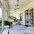 thumbnail image 6 of LNC Black Modern Outdoor Pendant with Water Glass Cylinder Shade, Medium LED Light, 6 of 15