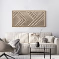 thumbnail image 3 of Large Boho Wood Framed Wall Art 3D Abstract Neutral Modern Wooden Wall Decor Tan Minimalist Geometric Artwork for Living Room Bedroom Office 20x40 Inch, 3 of 9