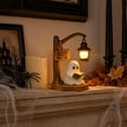 thumbnail image 6 of WTQVGQ Resin Ghost Reading Night Light Ornament, Vintage Handcrafted Desktop Ambient Lamp, Soft Warm LED Bedside Decor for Study, Bedroom, Bookshelf, Halloween Gift, 6 of 7