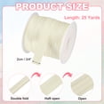 thumbnail image 2 of Cinta de sesgo de doble pliegue Uxcell para coser, 3/4 Pulgada x 25 Yardas, cinta de satén para unión, costura, dobladillo, piping, manualidades DIY, Beige Blanco, 2 of 7