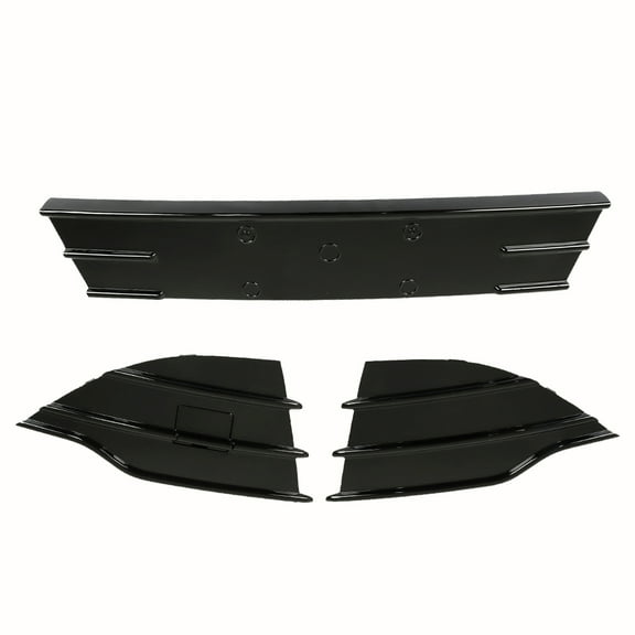 LABLT Front Bumper Grilles Grill Cover Fit for Ford Escape 2013-2016 Black Set of 3