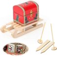 thumbnail image 1 of Christmas Miniature Sledge Dollhouse Accessories, Miniature Treasure Chest Christmas Accessories, Snowboard, Christmas Decoration for Outdoor, 1 of 5