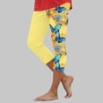 thumbnail image 4 of Mnuaqn Capri Leggings for Women High Waist Elastic Breathable Plus Size Yoga Pants with Pockets for Workout or Casual Wear (S, Light Yellow), 4 of 6