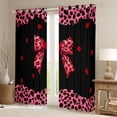 thumbnail image 2 of Castle Fairy Boys Girls Kawaii Bowknot Curtains Pack of 2 (42x84 Each),Animal Leopard Print Curtains Blackout,Polka Dots Bedroom Curtains,Luxury Bedroom Decor, 2 of 6