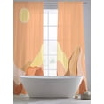 thumbnail image 4 of Abstract Line Peaks Sheer Curtains 2 Panels Set Modern Geometric Lines Sunset Hills Moutains Orange Sheer Window Curtains Light Filtering Rod Pocket Voile Drapes for Bedroom Living Room 52"X84", 4 of 8