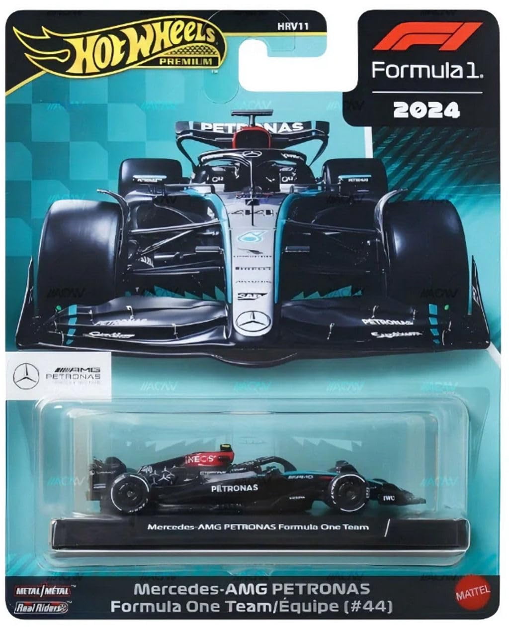 Hot Wheels Formula 1 2024 Die-Cast Racing Cars Set of 6, McLaren, Mercedes-AMG Petronas, Red Bull Racing, Visa Cash App RB Teams HRV11-956H