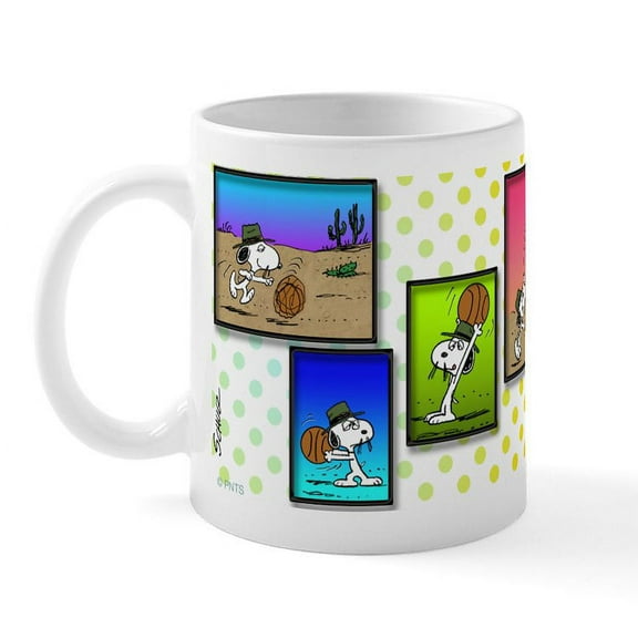 CafePress - Cactus Basketball Mug - 11 oz Ceramic Mug - Novelty Coffee Tea Cup