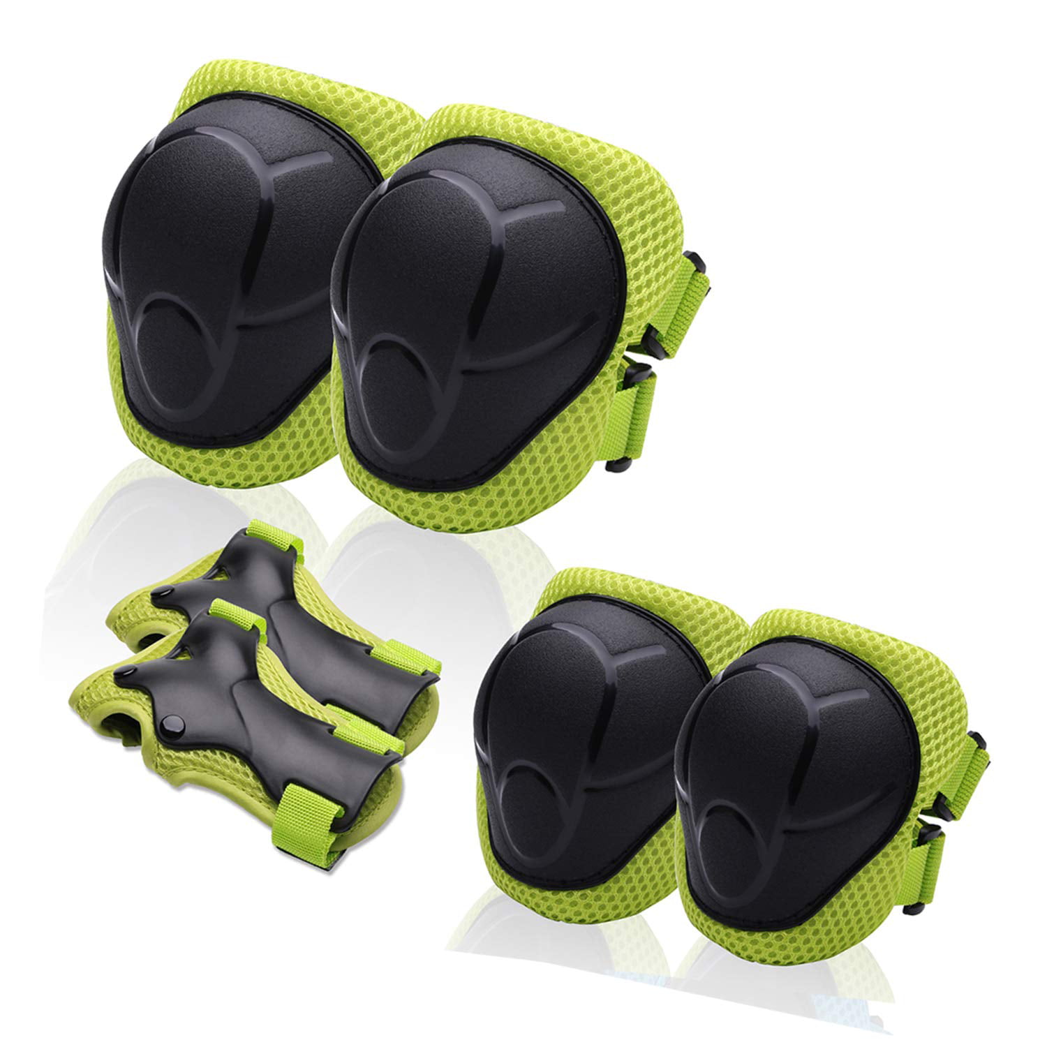 6 Pcs Kids Children Youth Roller Skating Scooter Knee Wrist Elbow Pad 