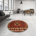 thumbnail image 3 of Ahgly Company Indoor Square Traditional Light Brown Persian Area Rugs, 5' Square, 3 of 6