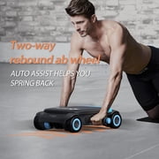 Wonder Core Slide Fit, Ab Roller Board with 4 Wheels, Automatic Rebound Abdominal Roller Wheel for Core Workout, Abdominal Trainer with Knee Pad, Ab Exercise Equipment, Fitness Rolling Board, Blue