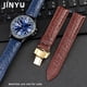 thumbnail image 4 of Correa de piel de cocodrilo para reloj Longines Master Omega con cierre de mariposa para hombre y mujer, 12, 14, 16, 18, 20, 22 y 24 mm, 4 of 5