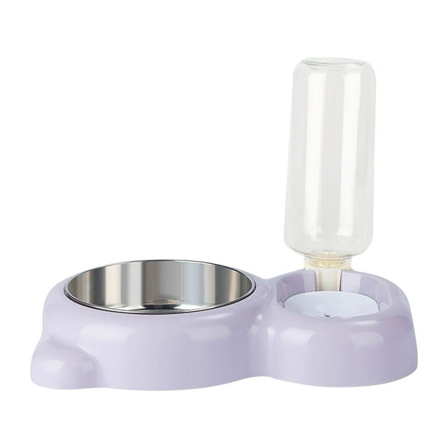 Xihbxyly Comedero Doble para Mascotas, Sistema Automático de Bebida y Alimentación, Fácil de Limpiar y Mantener, Gran Capacidad para Comida y Agua, Higiénico y Duradero, Altura Ajustable, Suministros
