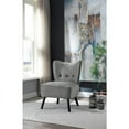 thumbnail image 4 of Lexicon Imani Solid Wood and Velvet Upholstered Accent Chair in Gray, 4 of 5