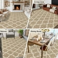 thumbnail image 6 of Area Rug 72×108in, Moroccan Geometric Retro Linen Floor Carpet Living Room Rug, Mid Century Pattern Non-Slip Welcome Mat Indoor Rugs for Bedroom Dining Room, 6 of 9