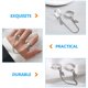 thumbnail image 4 of EeaseMX 2 anillos de cadena ajustables apilables para nudillos góticos, anillos abiertos punk, 4 of 8