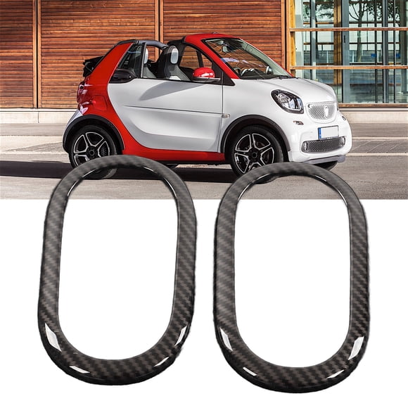 Bisel 2 Piezas De Fibra De Carbono Estilo Manija De Puerta Interior Bisel Reemplazo Para Smart Fortwo C453 A453 W453 Facelift 2015-2020