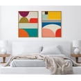 thumbnail image 6 of Kate and Laurel Sylvie Mid Century Modern Patterns Framed Canvas Wall Art Set by Rachel Lee of My Dream Wall, 2 Piece Set 28x38 Natural, Colorful Abstract Art Print for Home Wall Décor, 6 of 6