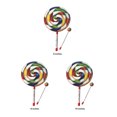 thumbnail image 3 of ZheElen Lollipop Hand Drum Easy-to Musical Learning Toy For Kids Colorful Rainbow Hand Drum Stick Toy Set 8inch, 3 of 6