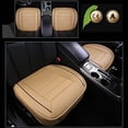 thumbnail image 3 of Car Seat Cover Cushion Pad Mat Protector for Auto Supplies for Sedan Hatchback SUV PU Leather [Without Backrest] 2+1 Front Seat Covers&Rear Seat Cover, 3 of 8