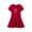 A-Red137, variant on SONXAHE Dress for Toddler Girl Short Sleeve Round Neck Pleated Dresses Solid Summer Soft Leisure Swing Dress Black