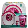 minnie mouse 3pc pp dinner set in open box (plate, bowl and cup)
